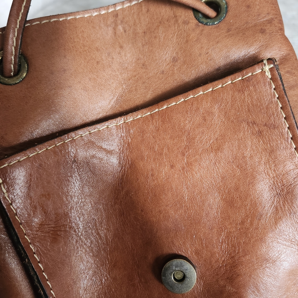 Patricia Nash Tan Leather Backpack - Picture 7 of 9
